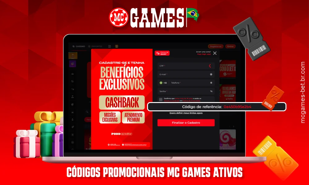 Os códigos promocionais da MC Games oferecem bônus aos novos jogadores no Brasil