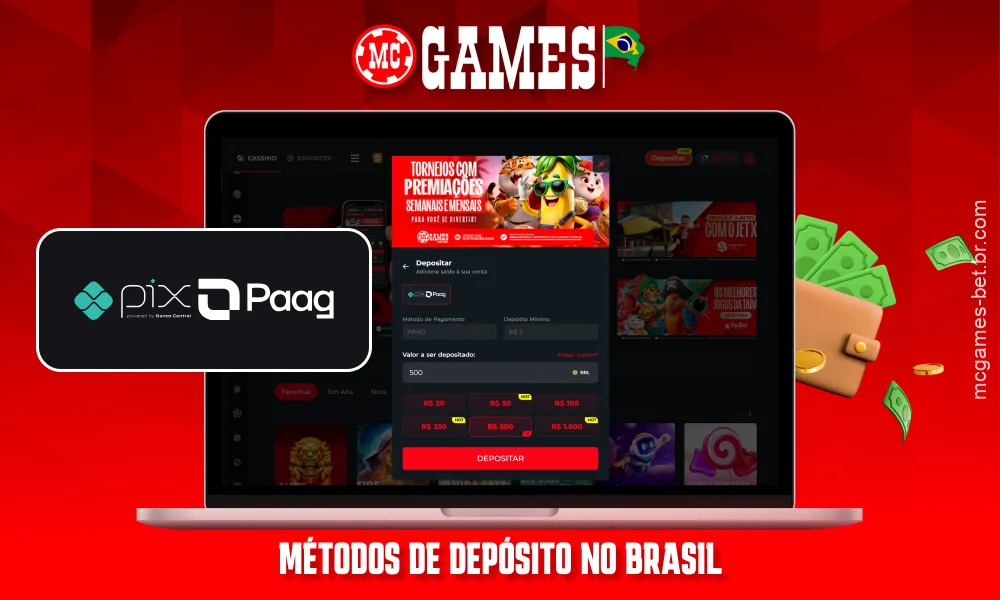 A MC Games no Brasil oferece o Pix para recargas